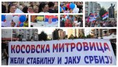 MOĆAN SKUP PROTIV BLOKADA: Kosovska Mitrovica želi stabilnu i jaku Srbiju - Poruke srpskog naroda jasne (VIDEO)