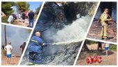 УГАШЕН ПОЖАР У ГРЧКОЈ КОЈИ ЈЕ УЗНЕМИРИО ТУРИСТЕ: Срби помагали ватрогасцима у борби са ватреном стихијом (ФОТО)