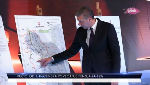 ВУЧИЋ НА КАРТИ ПОКАЗАО ШТА СЕ СВЕ РАДИ У СРБИЈИ: Најавио велике инфраструктурне пројекте (ФОТО)