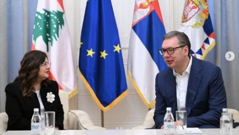 СРБИЈА ЋЕ ЗА ЊУ УВЕК БИТИ ДРУГИ ДОМ Вучић примио у опроштајну посету амбасадорку Либанске Републике Наду Ал Акл (ФОТО) СРБИЈА ЋЕ ЗА ЊУ УВЕК БИТИ ДРУГИ ДОМ Вучић примио у опроштајну посету амбасадорку Либанске Републике Наду Ал Акл (ФОТО)