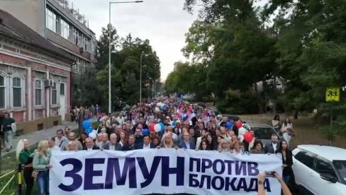 NEPREGLEDNA KOLONA U ZEMUNU: Pristojna Srbija podigla glas protiv nasilja (VIDEO)