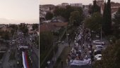 MOĆAN SNIMAK IZ BORČE:  Građani šetaju protiv blokada (FOTO/VIDEO)