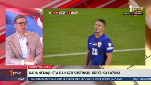 ЗА ДОМ СПРЕМНИ ЈЕ ЗА ЊИХ УОБИЧАЈЕНИ ПОЗДРАВ Вучић о срамном скандирању на утакмици Одатле до убиј Србина, граница је никаква ЗА ДОМ СПРЕМНИ ЈЕ ЗА ЊИХ УОБИЧАЈЕНИ ПОЗДРАВ Вучић о срамном скандирању на утакмици Одатле до убиј Србина, граница је никаква