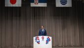 УПРАВО ДАНАС ОБЕЛЕЖАВАМО НАШ ВЕЛИКИ ДРЖАВНИ ПРАЗНИК: Вучић на званичној церемонији представљања Националног дана Србије на ЕXПО Осака 2025