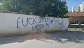 НА СВОМЕ НИСУ ДОБРОДОШЛИ: На зиду дворишта цркве у Косовској Витини исписани погрдни графити против Срба и СПЦ