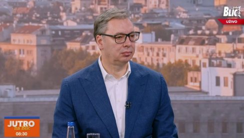 ВУЧИЋ НА БЛИЦ ТВ: Председник у емисији Јутро - Неки људи су помислили да могу насиљем да дођу на власт (ФОТО)