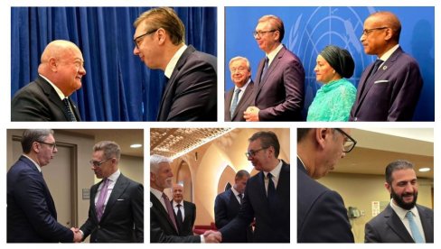 VAŽNI SUSRETI U NJUJORKU: Vučić se sastao sa brojnim svetskim zvaničnicima pred otvaranje sednice Generalne skupštine UN (FOTO) VAŽNI SUSRETI U NJUJORKU: Vučić se sastao sa brojnim svetskim zvaničnicima pred otvaranje sednice Generalne skupštine UN (FOTO)