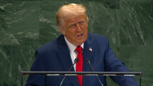 ПРШТИ СВЕ У ЊУЈОРКУ, ВАТРЕН ГОВОР ПРЕДСЕДНИКА САД: Трамп жестоко оптужује УН ПРШТИ СВЕ У ЊУЈОРКУ, ВАТРЕН ГОВОР ПРЕДСЕДНИКА САД: Трамп жестоко оптужује УН