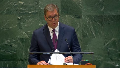 КИРК ЈЕ МУЧКИ СТРЕЉАН, НЕКИ СЕ РАДУЈУ Вучић са говорнице у Њујорку: Данас присуствујемо чуду невиђеном КИРК ЈЕ МУЧКИ СТРЕЉАН, НЕКИ СЕ РАДУЈУ Вучић са говорнице у Њујорку: Данас присуствујемо чуду невиђеном