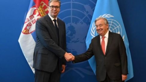 UVEK DOBAR I OTVOREN RAZGOVOR Vučić sa Guterešom o Kosovu i Metohiji, regionalnim pitanjima i brojnim temama UVEK DOBAR I OTVOREN RAZGOVOR Vučić sa Guterešom o Kosovu i Metohiji, regionalnim pitanjima i brojnim temama