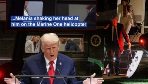 NAPETO - ŽUČNA SVAĐA TRAMPOVIH: Donald preti prstom Melaniji, njena reakcija - HIT (VIDEO)