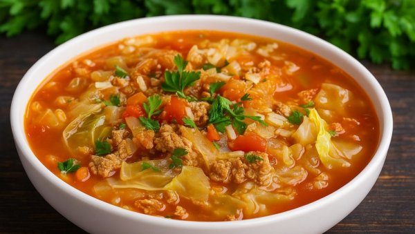 КУПУС ЧОРБА СА МЛЕВЕНИМ МЕСОМ И ПИРИНЧЕМ: Једноставно и заситно јело