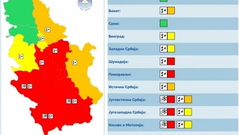 ALARM U CRVENOM, RHMZ ŠALJE HITNA SMS UPOZORENJA: Danas još hladnije i još jača kiša i sneg ALARM U CRVENOM, RHMZ ŠALJE HITNA SMS UPOZORENJA: Danas još hladnije i još jača kiša i sneg