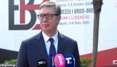 VUČIĆ IZ DRAČA: Bilo je nesuglasica između gospođe Osmani i mene - obavestio sam ih i da je u Srbiji otvorena najbrža pruga u regionu (VIDEO