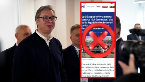 N1 SLAGAO KAO NIKADA DO SADA! Preneli potpuno lažnu izjavu Vučića, pročitajte šta je istina N1 SLAGAO KAO NIKADA DO SADA! Preneli potpuno lažnu izjavu Vučića, pročitajte šta je istina