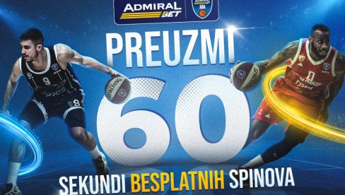 BESPLATNI SPINOVI ZA SVE: Adrmiralbet ABA liga se vratila BESPLATNI SPINOVI ZA SVE: Adrmiralbet ABA liga se vratila