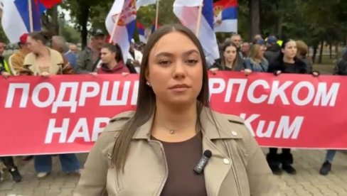 JEDINSTVENA SRBIJA ĆE POBEDITI: Poruke iz Zrenjanina protiv blokada i podrške Srbima sa KiM (VIDEO)