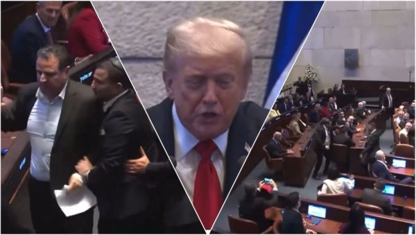 ДРАМА У ИЗРАЕЛСКОМ ПАРЛАМЕНТУ: Левичар кренуо на Трампа, обезбеђење хитно реаговало (ВИДЕО) ДРАМА У ИЗРАЕЛСКОМ ПАРЛАМЕНТУ: Левичар кренуо на Трампа, обезбеђење хитно реаговало (ВИДЕО)