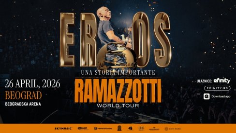 EROS RAMAZZOTTI rasprodao dva koncerta u Amsterdamu na gala premijeri svetske turneje EROS RAMAZZOTTI rasprodao dva koncerta u Amsterdamu na gala premijeri svetske turneje