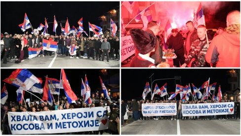 KOD UŠĆA VELIČANSTVEN DOČEK ZA SRBE PEŠAKE SA KIM: Put nije lak, ali izdržaćemo! (FOTO/VIDEO) KOD UŠĆA VELIČANSTVEN DOČEK ZA SRBE PEŠAKE SA KIM: Put nije lak, ali izdržaćemo! (FOTO/VIDEO)