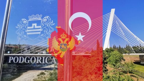 USRED NEMIRA: Simbol Podgorice večeras obojen u boje turske zastave (FOTO) USRED NEMIRA: Simbol Podgorice večeras obojen u boje turske zastave (FOTO)