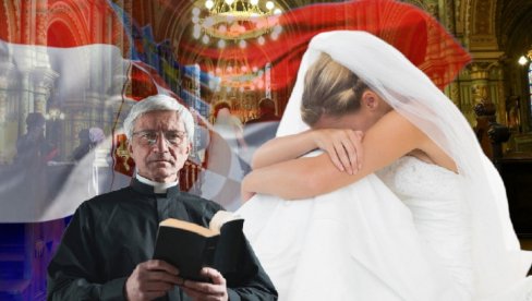 СКАНДАЛ У ХРВАТСКОЈ Свештеник млади НИЈЕ ДОЗВОЛИО да је отац одведе до олтара: Кршиш Библију! Како би то изгледало да њега мама доводи?