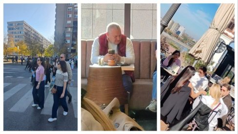 ПРОТЕСТ БЛОКАДЕРА У НОВОМ САДУ: Миливојевић једе бурек, насилник Бјелогрлић се сунча на тврђави, српске заставе им казна