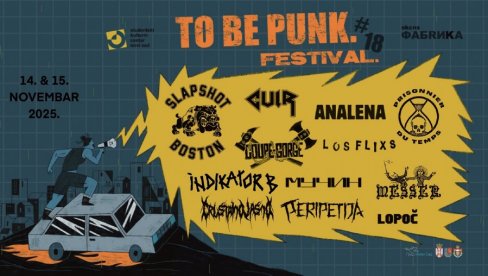 PANKERI U „FABRICI“  : Novosadski „To Be Punk festival“ 14. i 15. novembra