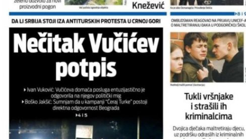OVO JE VEĆ PATOLOGIJA: Bolesna kampanja crnogorskih ustaša protiv Vučića (FOTO)