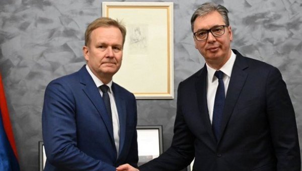 ЗАХВАЛАН САМ ПРЕДСТАВНИЦИМА ЕУ Вучић са Соренсеном: Србија остаје поуздан и конструктиван партнер