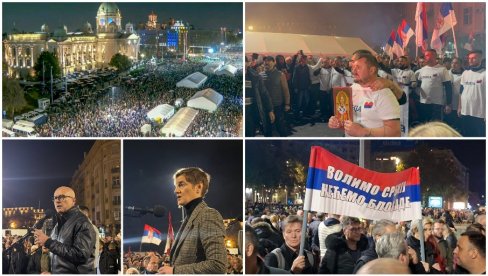 SRBI SA KiM ISPRED SKUPŠTINE! Dočekalo ih skoro 50.000 građana - veličanstveni prizori (FOTO/VIDEO))