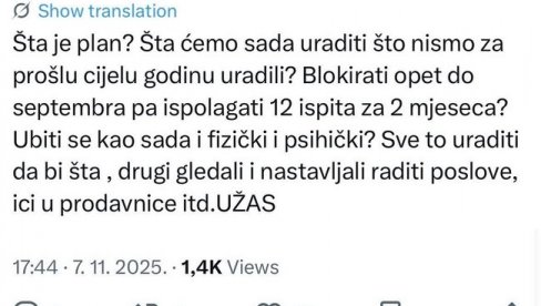 НИКО ИХ НЕ ПОДРЖАВА: Чак и блокадери осудили одлуку студената Факултета ветеринарске медицине