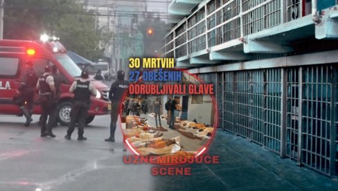 NEZAPAMĆENO KRVOPROLIĆE: 30 mrtvih, 27 obešenih u zatvoru, odrubljivali glave - pucnji, eksplozije i vapaji u Ekvadoru (VIDEO)