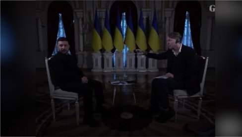 ZELENSKI NE VERUJE ŠTA GA JE SNAŠLO: Isplivao snimak nestanka struje u trenutku davanja intervjua za Gardijan, svi zatečeni  (VIDEO)