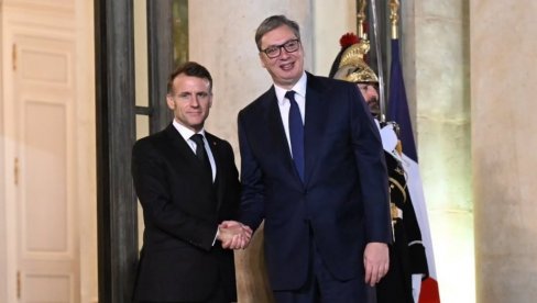 БОРИО САМ СЕ ЗА ИНТЕРЕСЕ НАШЕ ЗЕМЉЕ Вучић три сата разговарао са Макроном у Паризу (ВИДЕО)