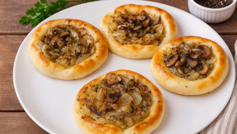 POGAČICE SA LUKOM I PEČURKAMA: Mirisne lepinje koje se tope u ustima