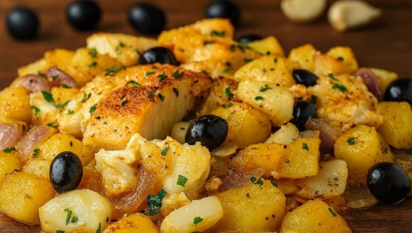 ПЕЧЕНИ БАКАЛАР СА КРОМПИРОМ: Рецепт за златно печену рибу која се топи у устима