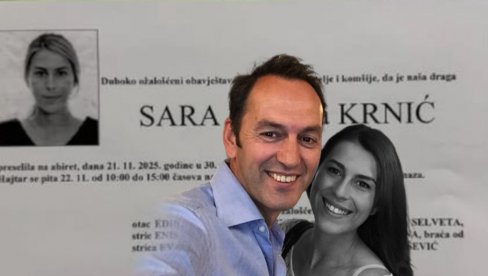 ПОГИНУЛА ЋЕРКА ВОДИТЕЉА Крнић објавио Сарину (29) умрлицу - била на месту сувозача, возач повређен