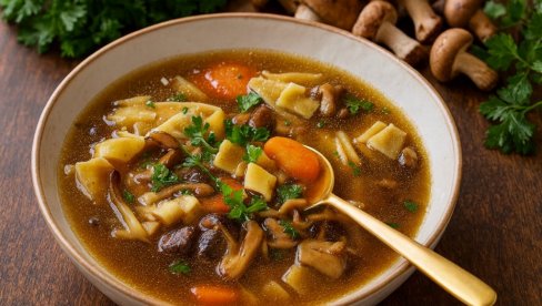 ČORBA OD PEČURAKA SA REZANCIMA: Mirisna čorba puna domaćeg šmeka