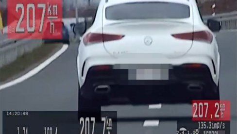 REKORDNO PREKORAČENJE BRZINE KOD LOZNICE: Vozio čak 207 kilometara na sat, presretač ga odmah zaustavio (VIDEO)