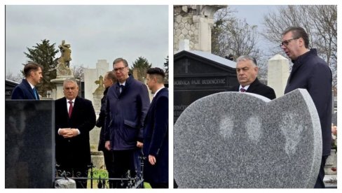 ВУЧИЋ И ОРБАН У СУБОТИЦИ: Обишли гроб Иштвана Пастора (ФОТО)