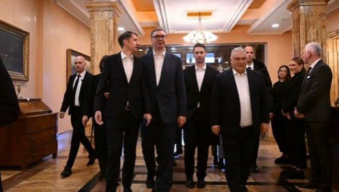 УВЕРЕН САМ ДА ЋЕ СТАБИЛНО И ИСКРЕНО ПРИЈАТЕЉСТВО СРБИЈЕ И МАЂАРСКЕ НАСТАВИТИ ДА ДОНОСИ ДОБРОБИТ Вучић са Орбаном у Винарији Звонко Богдан