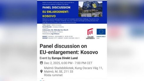 SKANDAL U ŠVEDSKOJ: Panel o „Kosovu“ bez ijednog Srbina za stolom!
