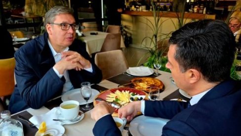 ЗАЈЕДНО СА МОЈИМ ДРУГОМ ДАЛЕТОМ: Вучић отишао на чај са градоначелником Ниша (ФОТО)