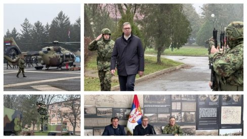 ВУЧИЋ У НИШУ: Председник обилази касарну Мија Станимировић - у току састанак (ВИДЕО)