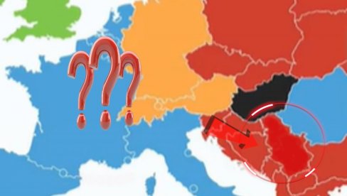 СРБИЈА У ЦРВЕНОМ: Међу тежима - објављена карта Европе која је изазвала расправе