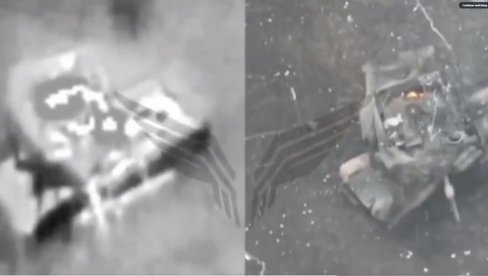 ПОНОВО ГОРЕ ЗАПАДНИ ТЕНКОВИ Украјина остаје без оклопа: Абрамси и Леопарди на мети руских дронова (ВИДЕО)