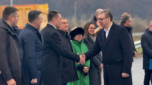 VUČIĆ NA OTVARANJU DEONICE MORAVSKOG KORIDORA (VIDEO)