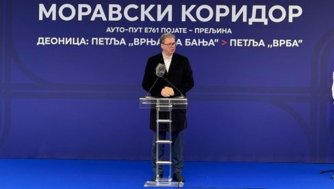 VUČIĆ NA OTVARANJU DEONICE MORAVSKOG KORIDORA: Sutra u 8 biće puštena u saobraćaj - besplatno do 14. januara (VIDEO)