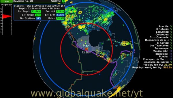 СНАЖАН ЗЕМЉОТРЕС ПОГОДИО МЕКСИКО: Измерено 6.5 степени Рихтера (ФОТО/ВИДЕО)